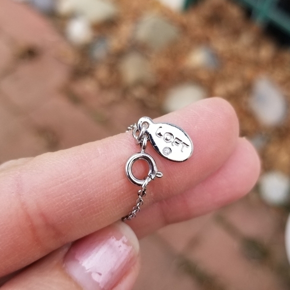 LOFT silver tone chain tassel necklace - Picture 2 of 3